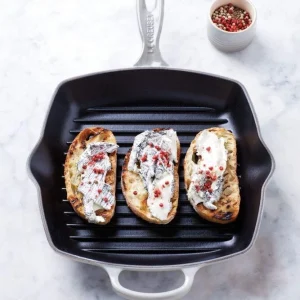 Le Creuset Grillpfanne Signature Quadratisch In Perlgrau 9