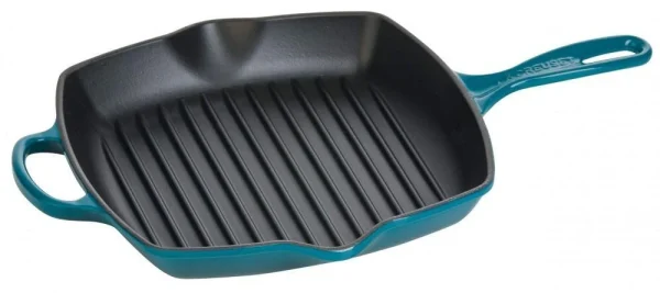 Le Creuset Grillpfanne Signature Quadratisch In Deep Teal 1