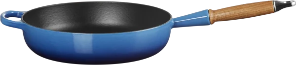 Le Creuset Sautépfanne Signature Aus Gusseisen Mit Holzgriff In Azure 3