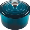 Le Creuset Hoher Bräter Signature Rund In Deep Teal 5