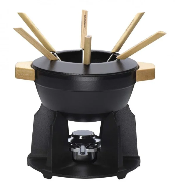 Le Creuset Fondue Set Aus Gusseisen In Schwarz 1