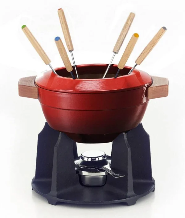 Le Creuset Fondue Set Aus Gusseisen In Kirschrot 1