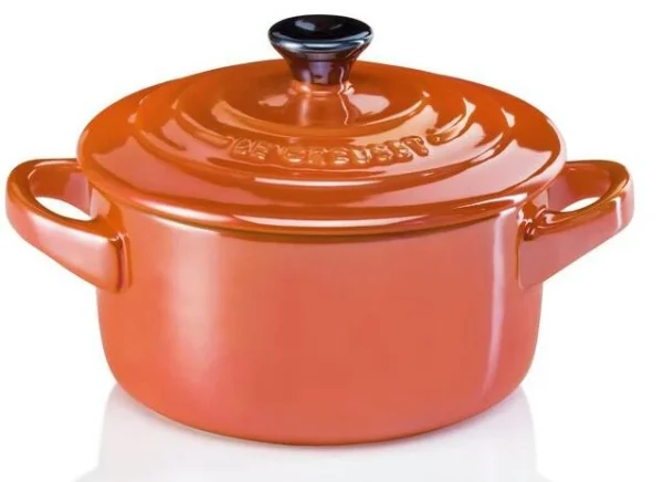 Le Creuset Mini Cocotte In Ofenrot Metallic 1