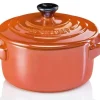 Le Creuset Mini Cocotte In Ofenrot Metallic 17