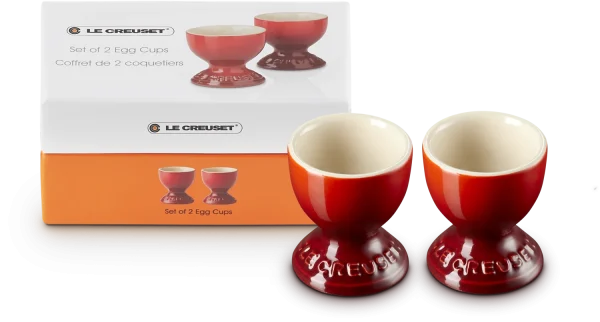 Le Creuset Eierbecher Im 2er-Set Mit Standfuß In Kirschrot 5