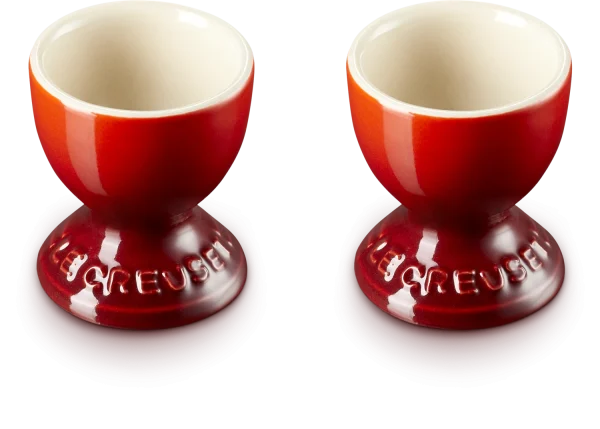 Le Creuset Eierbecher Im 2er-Set Mit Standfuß In Kirschrot 1