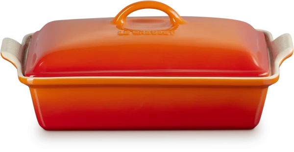 Le Creuset Auflaufform Tradition Mit Deckel, Rechteckig In Ofenrot 1