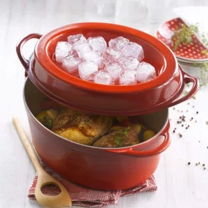 Le Creuset Saftbräter Doufeu Oval Aus Gusseisen In Ofenrot 15