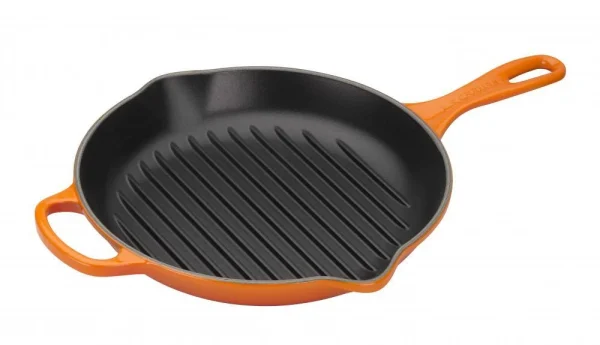 Le Creuset Grillpfanne Signature Rund In Ofenrot 1