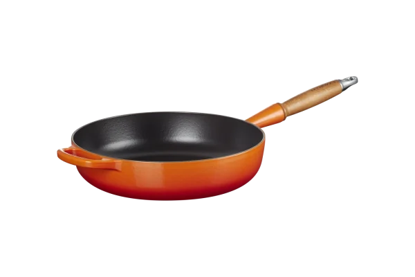 Le Creuset Sautépfanne Signature Aus Gusseisen Mit Holzgriff In Ofenrot 3