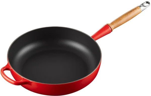 Le Creuset Sautépfanne Signature Aus Gusseisen Mit Holzgriff In Kirschrot 1